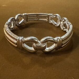 VINTAGE NAPIER TWO TONE STRETCH BRACELET